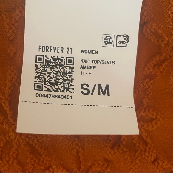Forever 21 Rust Amber Cropped Tank S/M - Picture 3 of 4